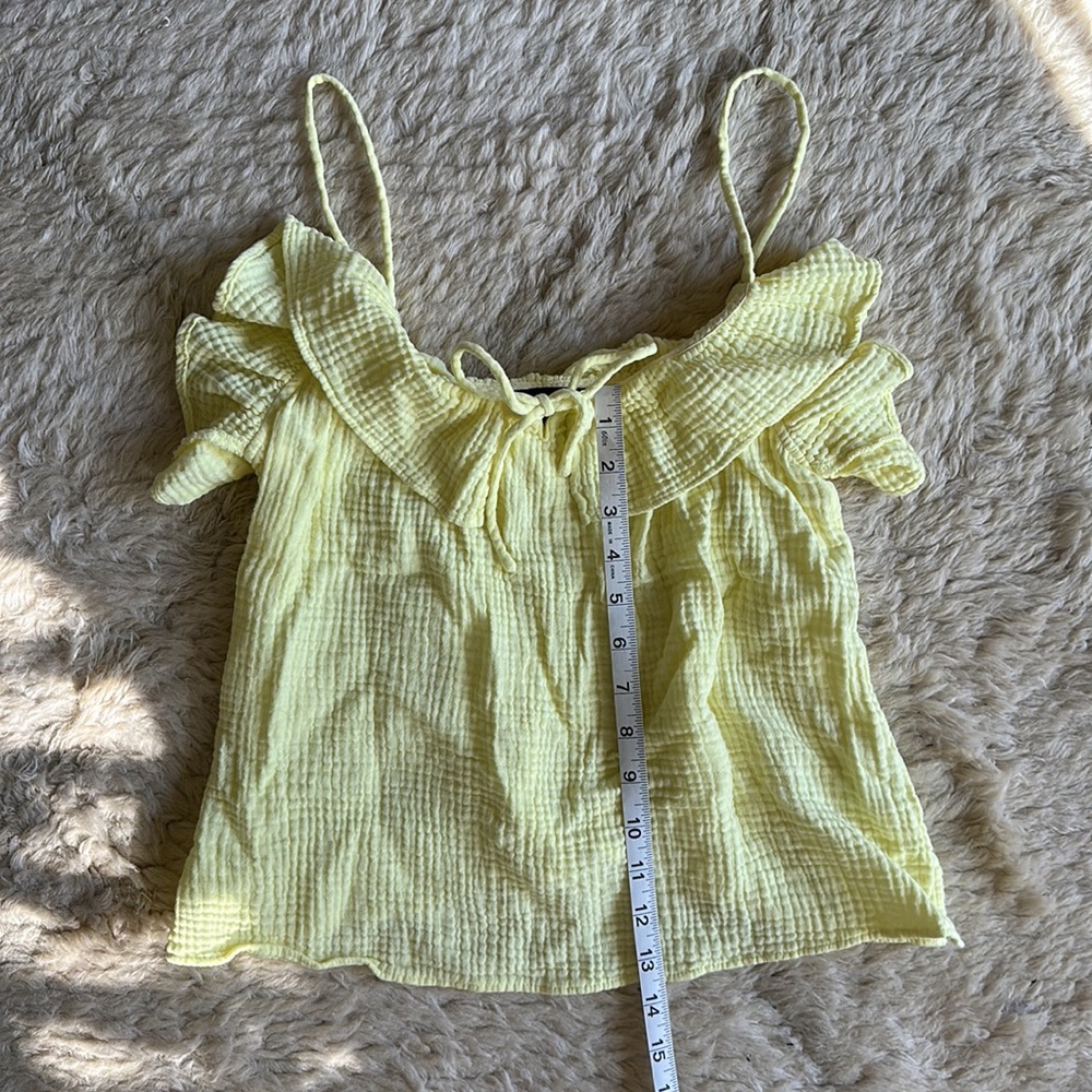 J.CREW Ruffle Soft Gauze Top, Size Small - Picture 7 of 11